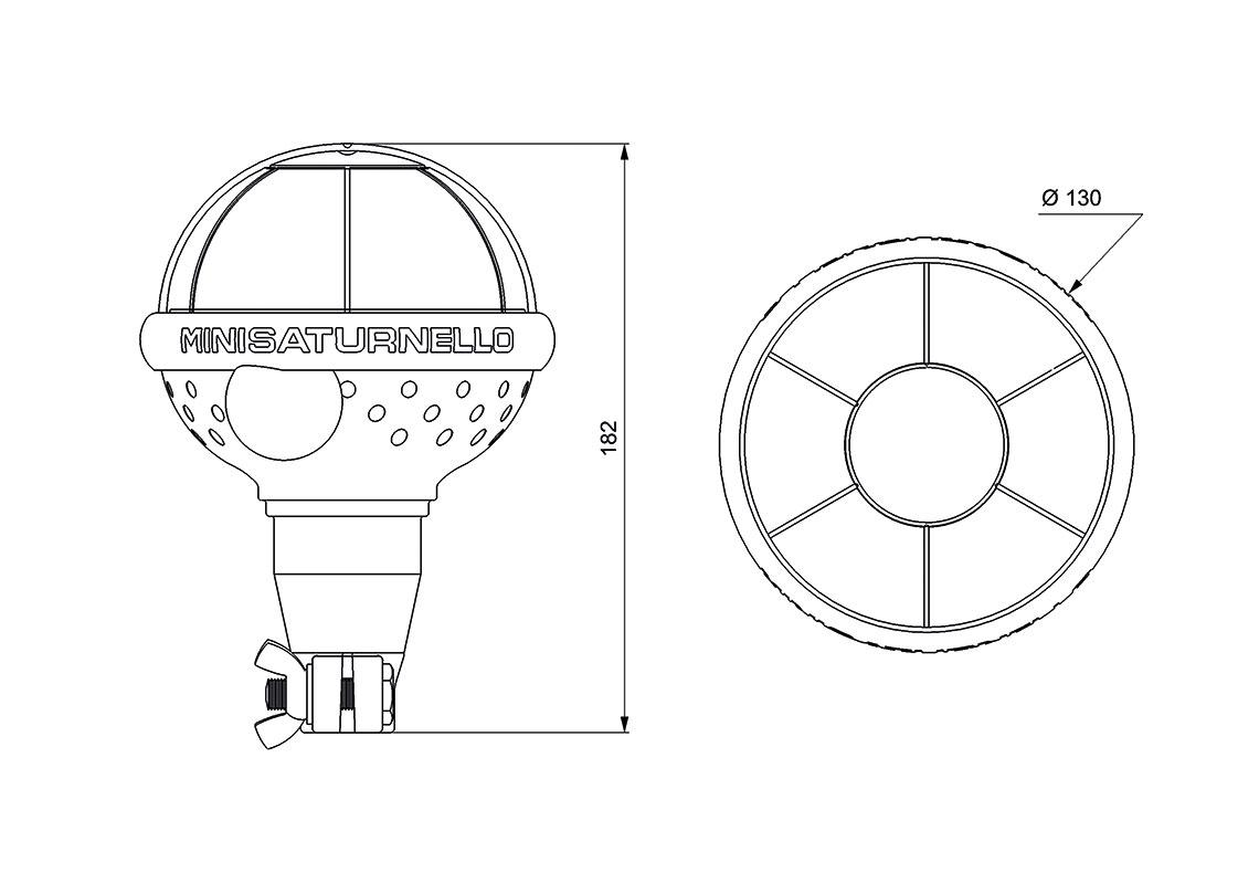 Gyrophare MINI SATURNELLO LED FLEXY AUTOBLOK, lumière flash ambre